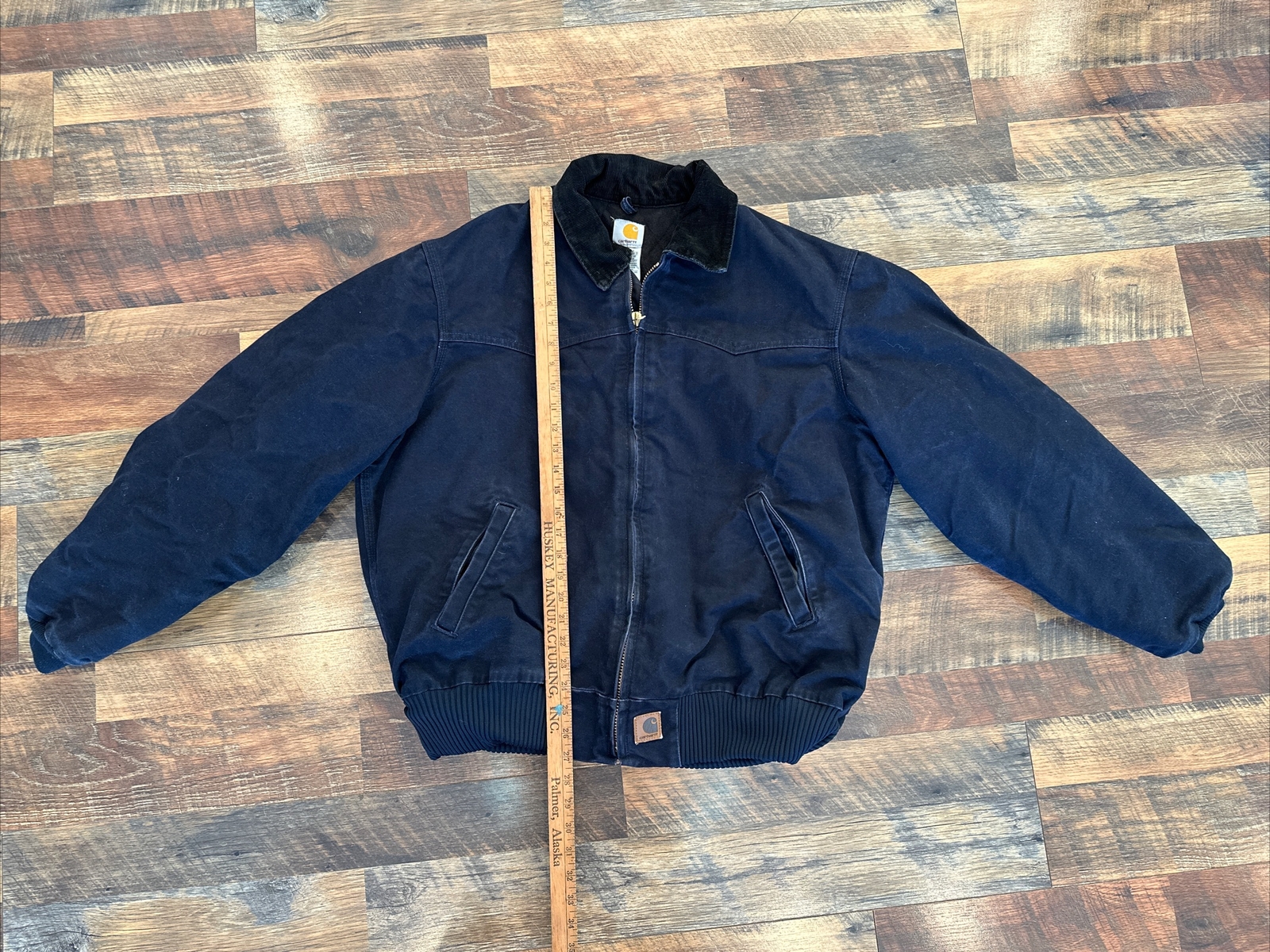 Carhartt Jacket blue rn 14806 with corduroy collar XL eBay