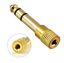 4x stereo 6.3MM Male To 3.5MM Female adapter gold plated plug connector