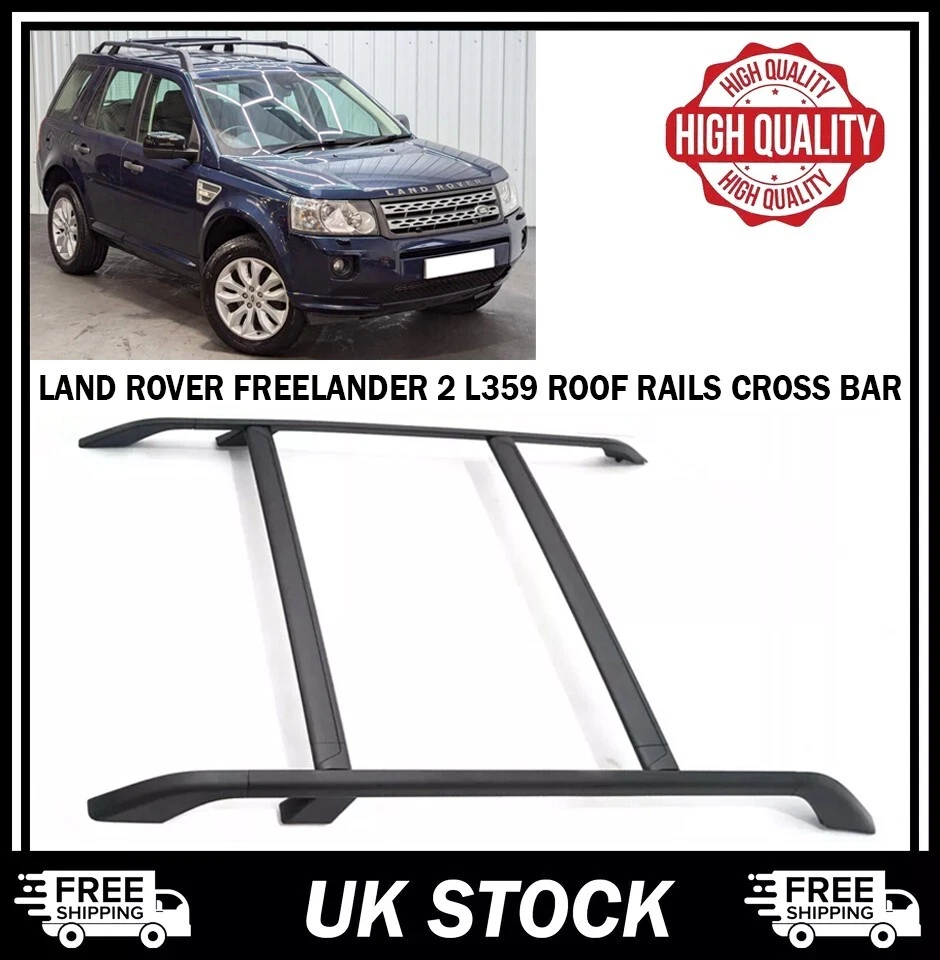 FOR LAND ROVER FREELANDER 2 L359 ROOF RAILS CROSS BAR RACK BLACK 4 PCS 2006-2014 - Image 2 of 4