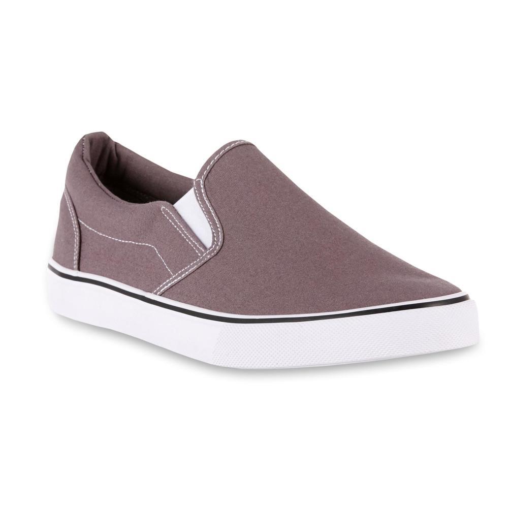 Route 66 Men S Beckett Canvas SlipOn - Gray, 8