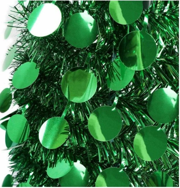 5' Blue Popup Artificial Christmas Tree Collapsible Pencil Sequin