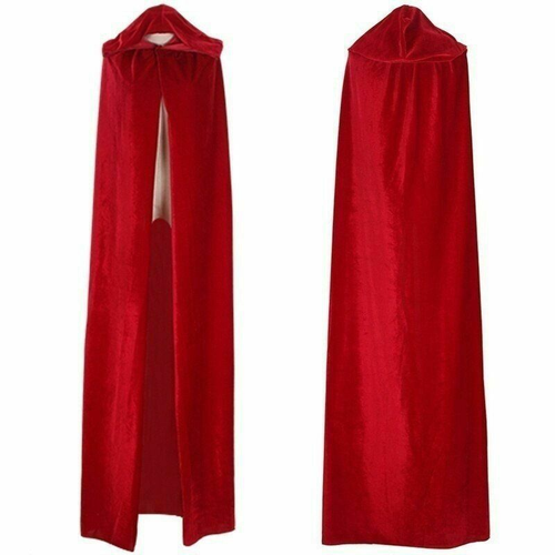 Vampire Cape With Hood Halloween Costumes Witch Magician Cloaks For Women Men - Picture 3 of 16
