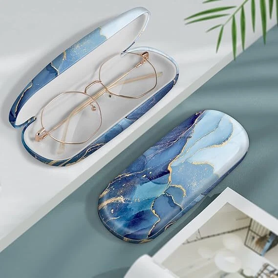 Estuche rígido para gafas Cubierta para gafas Caja con paño de limpieza Foto 3 de 4