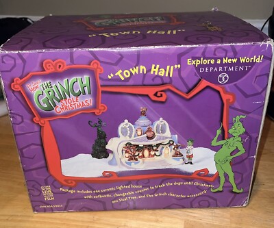 Dept 56 How The Grinch Stole Christmas Town Hall In Box 2000 - Slight Box Damage