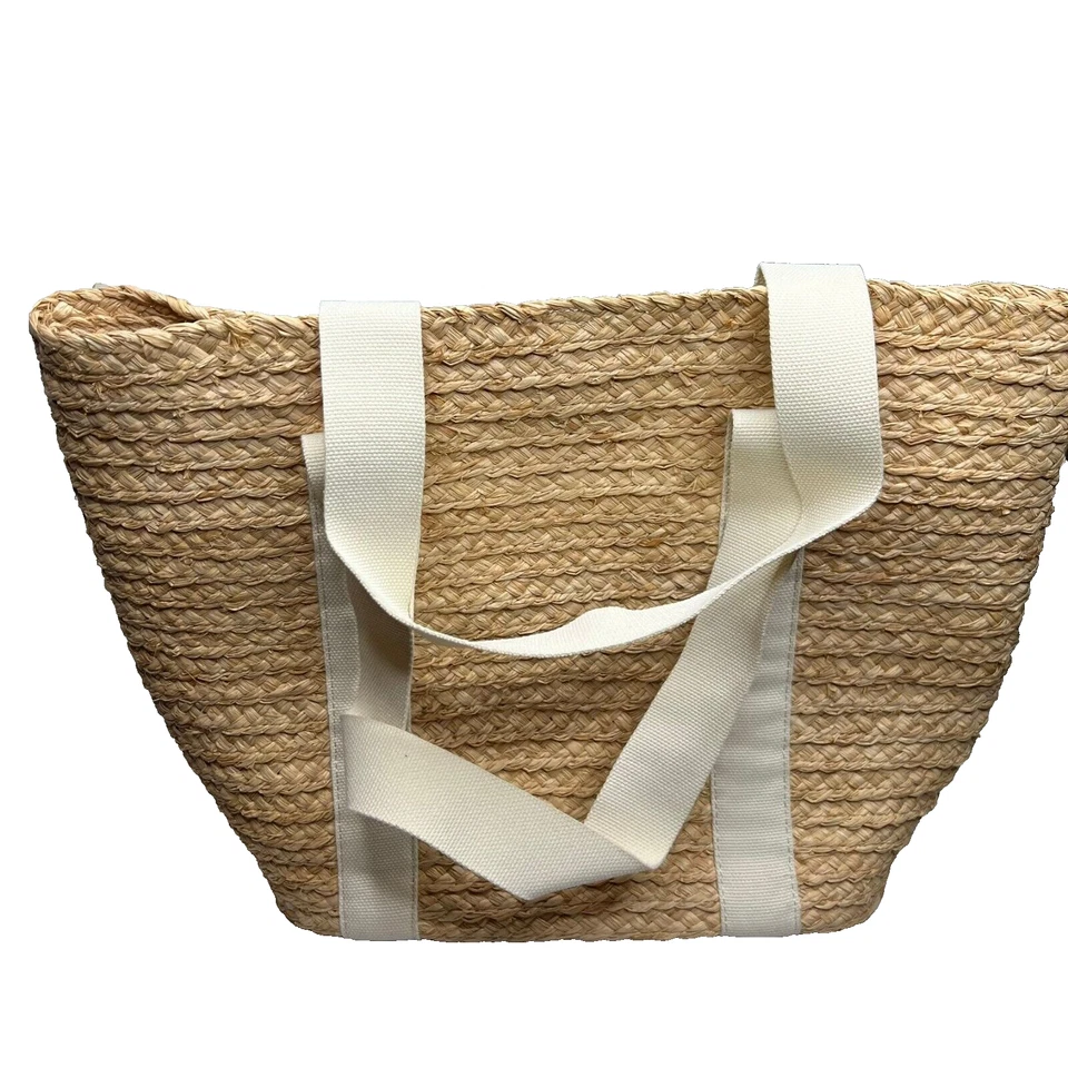 Bolso de Mano J.Crew $118 Estructurado de Paja de Rafia BQ267 Foto 3 de 4