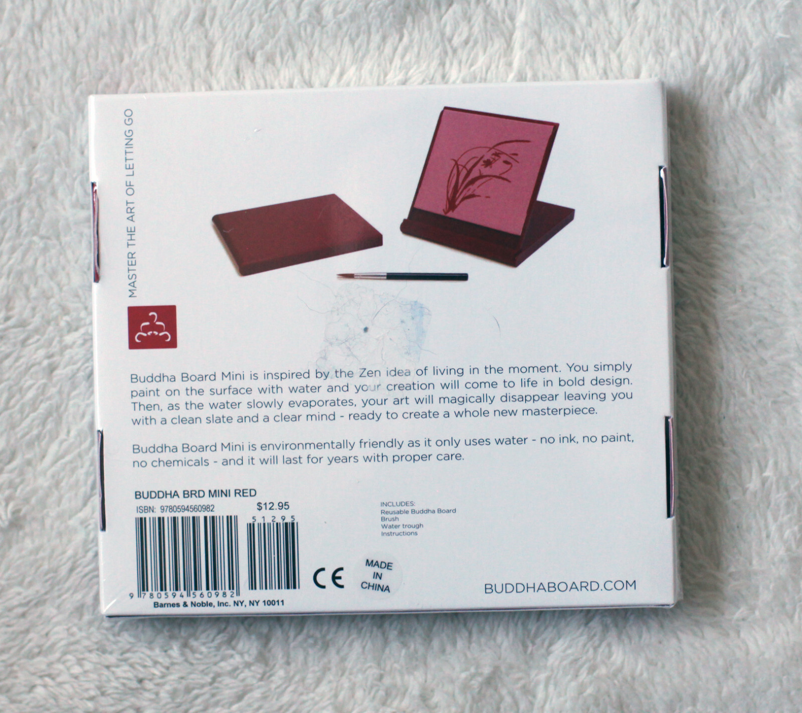 Buddha Board Mini Letting Go Painting De Stress Relax Red Maroon