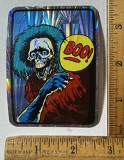 Vintage 1980s Skull Boo Prism Decal Sticker Prismatic Vending Machine