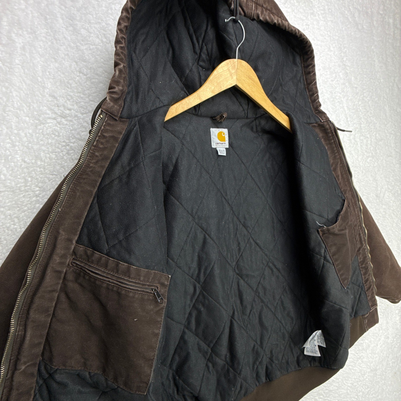Carhartt Sandstone Active Jacket Quilt Lined Women Medium WJ130 DKB Dark Brown thumbnail 16