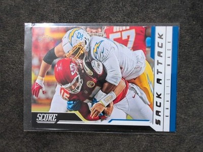 2023 Score Khalil Mack 14 Sack Attack Los Angeles Chargers Football Card