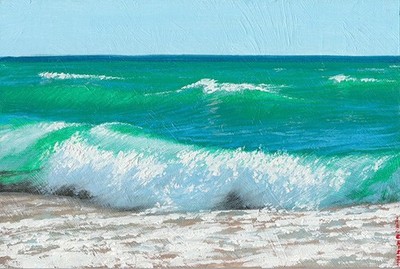 SEA PEACE III   Original Oil Painting 12''x8'' | SEA PEACE  Series | NO FRAME