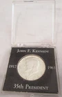 JFK 1917-1963 John F. Kennedy 1964 35th President 90% Silver Half Dollar in Case