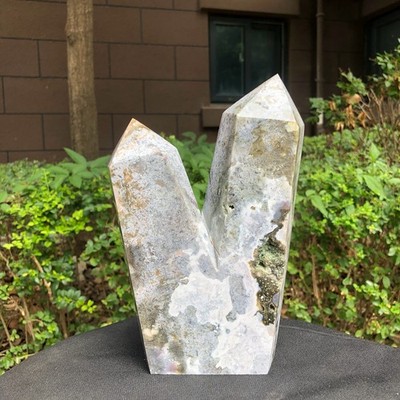 4.84LB Natural Ocean Jasper column multiple pointed quartz crystal 1171