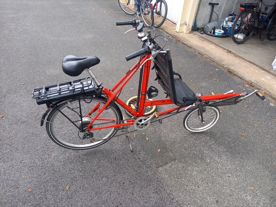 Elektro TANDEM Hase mit Anfahrthilfe 6 Hilfestufen Gangschaltu. Gelsattel Robust - Bild 4 von 4