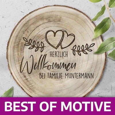 Baumscheibe personalisiert mit Namen für jeden Anlass | Best of Motive