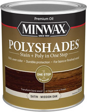 Minwax Polyshades Wood Stain  Polyurethane Finish   Quart, Mission Oak, Satin