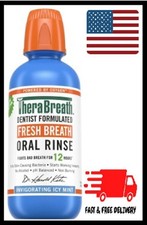 TheraBreath Fresh Breath Alcohol-Free Mouthwash, , Icy Mint, 16 fl oz