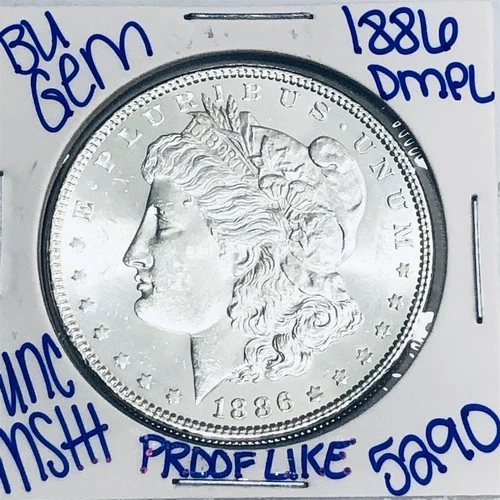 1886 BU UNCIRCULATED MORGAN SILVER DOLLAR AUTHENTIC U.S. MINT FREE SHIPPING 5290