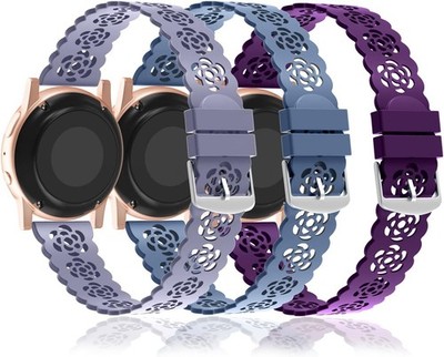 3 Pack 20mm Lace Silicone Band Compatible with Samsung Galaxy Watch 7 40mm 44mm