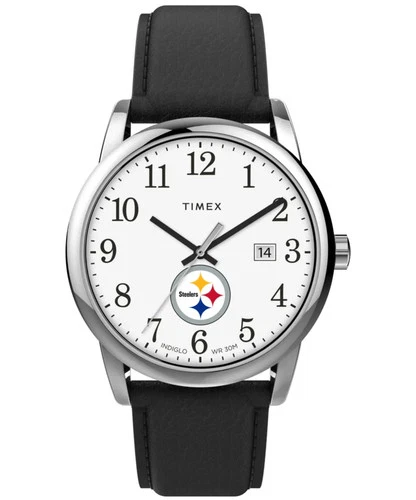 Timex Men's NFL Tribute Watch Easy Reader Pittsburgh Steelers 38MM Case Indiglo