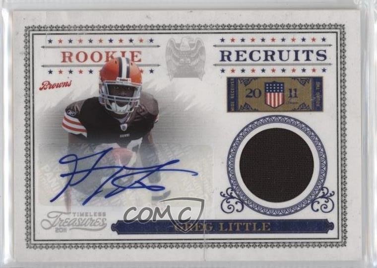 2011 Panini Timeless Treasures Signatures 81/100 Greg Little #31 Auto RC 00jz