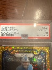 2023 Panini Prizm - Rookies Sam LaPorta #332 Gold Sparkle Prizm /24 (RC)