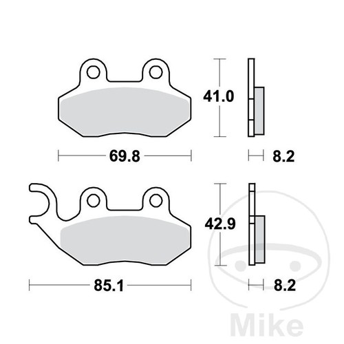 2 Plaquettes De Frein Avant TRW MCB582SRM Pour Peugeot 125 New Vivacity 10