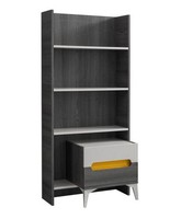 BüCherregal Grau Regal Schrank Holz FüR Kinderzimmer Jugendzimmer MöBel