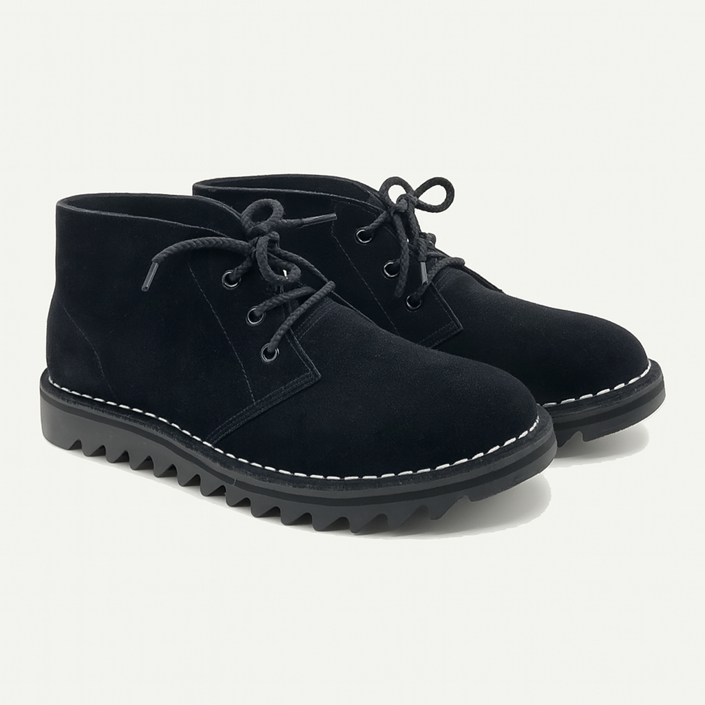 black suede chukka boots