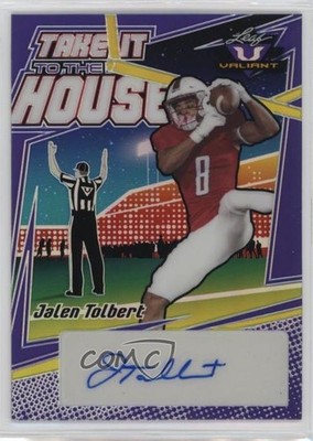 2022 Leaf Valiant Purple 12/15 Jalen Tolbert #TH-JT1 Rookie Auto RC g2u