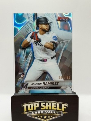 🔥 Agustin Ramirez Rookie Aqua Refractor # / 199 RC Marlins 2025 Bowmans Best
