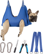 10 in 1 Pet Grooming Hammock Harness with Nail Clippers/Trimmer, Nail File, Dog