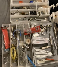 LOT OF HANDYMAN HARDWARE TOOLS SUPPLIES Junk Drawer Garage Shop Man Cave