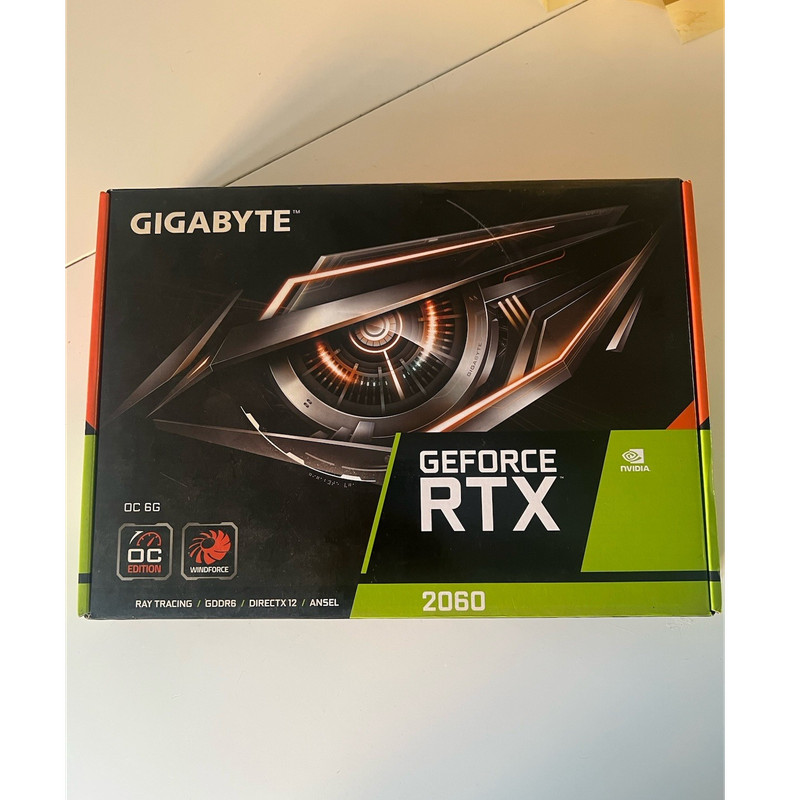 GIGABYTE NVIDIA GeForce RTX 2060 6GB GDDR6 PCI Express Graphics Card HDMI DP