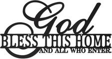 God Bless This Home Wall Decor Rustic Metal Home Sign for Farmhouse Entryway ...