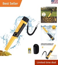 Compact Treasure Hunting Metal Detector Pinpointer - 360  Side Scan  LCD