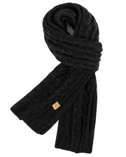 Women's Ribbed Knit Scarf Winter Warm Long Big Wrap Cashmere Wool Thick Large...