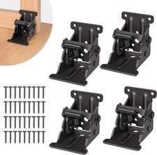 4 Pack Folding Brackets, Self-Lock Hinge with Screws for Folding Table Legs, ...