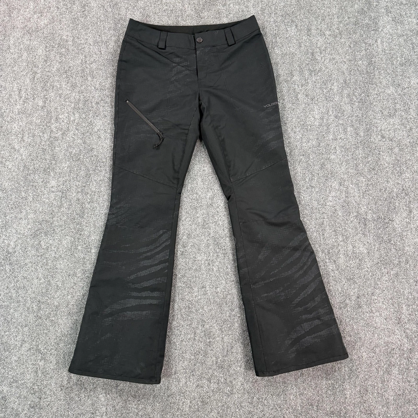Volcom Snow Pants Womens Medium Black 10K Waterproof Slim Ski Winter H1351909