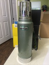 Vintage Stanley Aladdin Green Vacuum Bottle Thermos A-944DH 1 Quart Made in USA