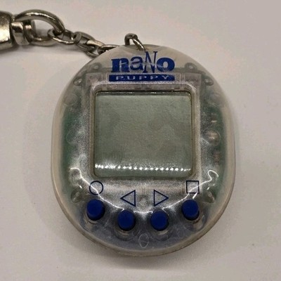 Vintage Playmates Toys Nano Puppy Virtual Digital Pet Clear Blue PARTS REPAIR