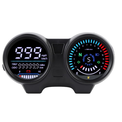 Motorcycle RPM Gauge Adjustable Backlight Motorcycle Speedometer Real Time - Picture 16 of 24