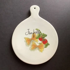 Effetti Home Hot Plate Trivet Farfalle Pasta Ceramic Spoon Rest Made in Italy