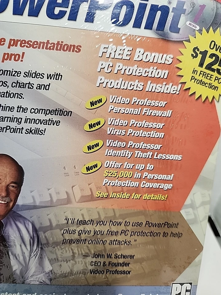 Video Professor Complete 3-CD Set Learn PowerPoint Tutorial PC Software Sealed - Image 2 of 4