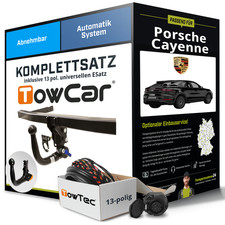 Für PORSCHE Cayenne Typ 9YA Anhängerkupplung abnehmbar +eSatz 13pol uni. 17- NEU
