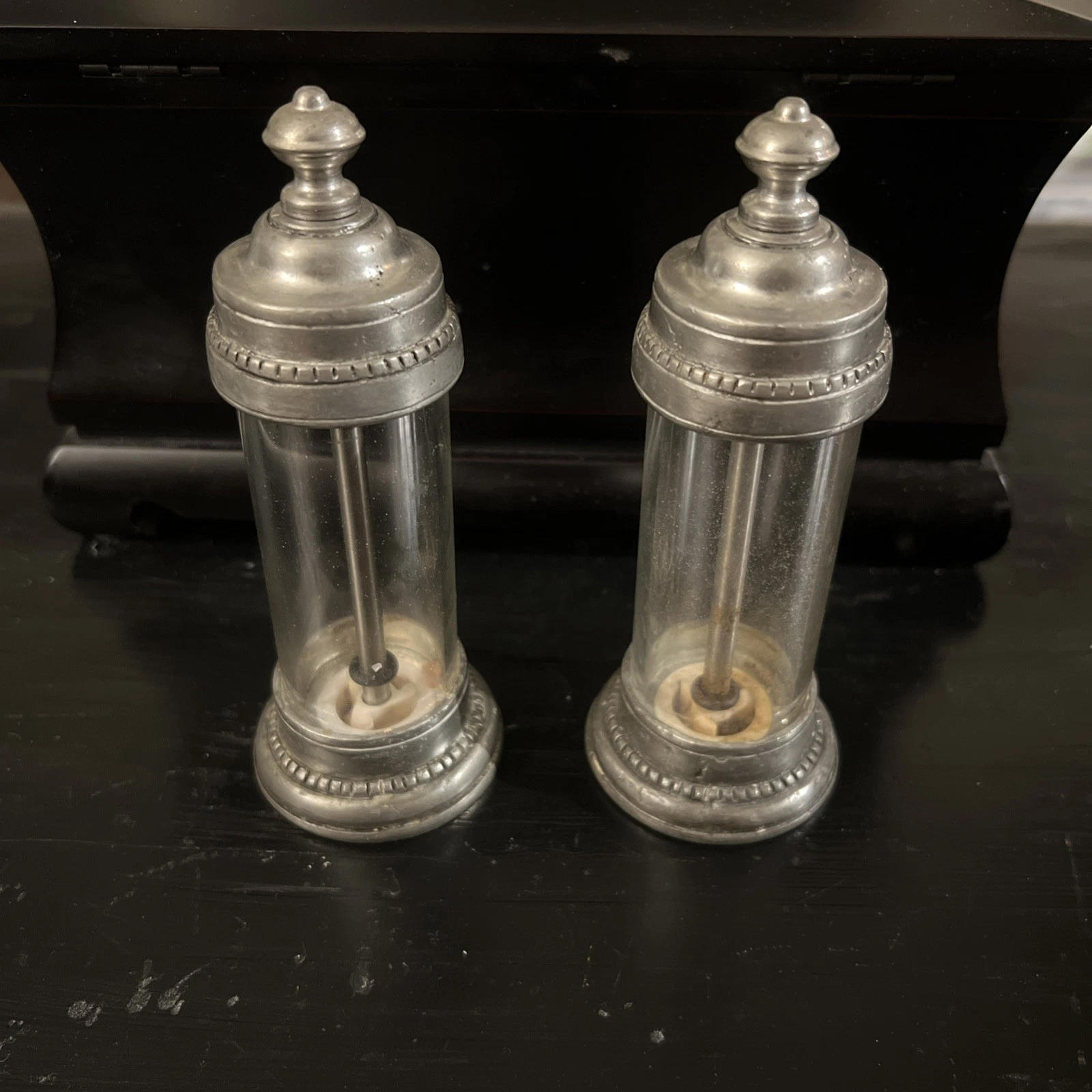 Match Toscana Pewter Glass Salt/Pepper Mill Set