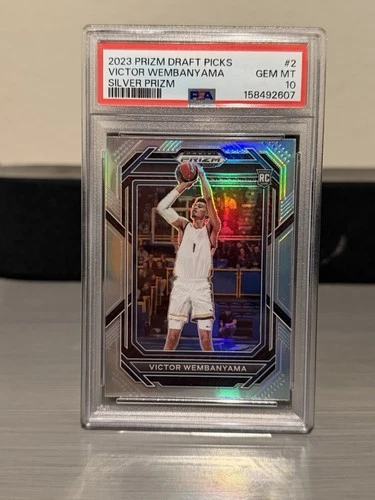 2023 Panini Prizm Draft Picks Victor Wembanyama #2 Silver Prizm (RC) PSA 10
