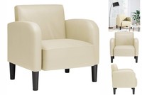 Sessel Wohnzimmer Polstersessel Relaxsessel Kunstleder Creme