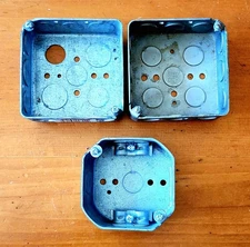 Steel City 4x4 Square & 4x2 Octagon Steel Electrical Box Set