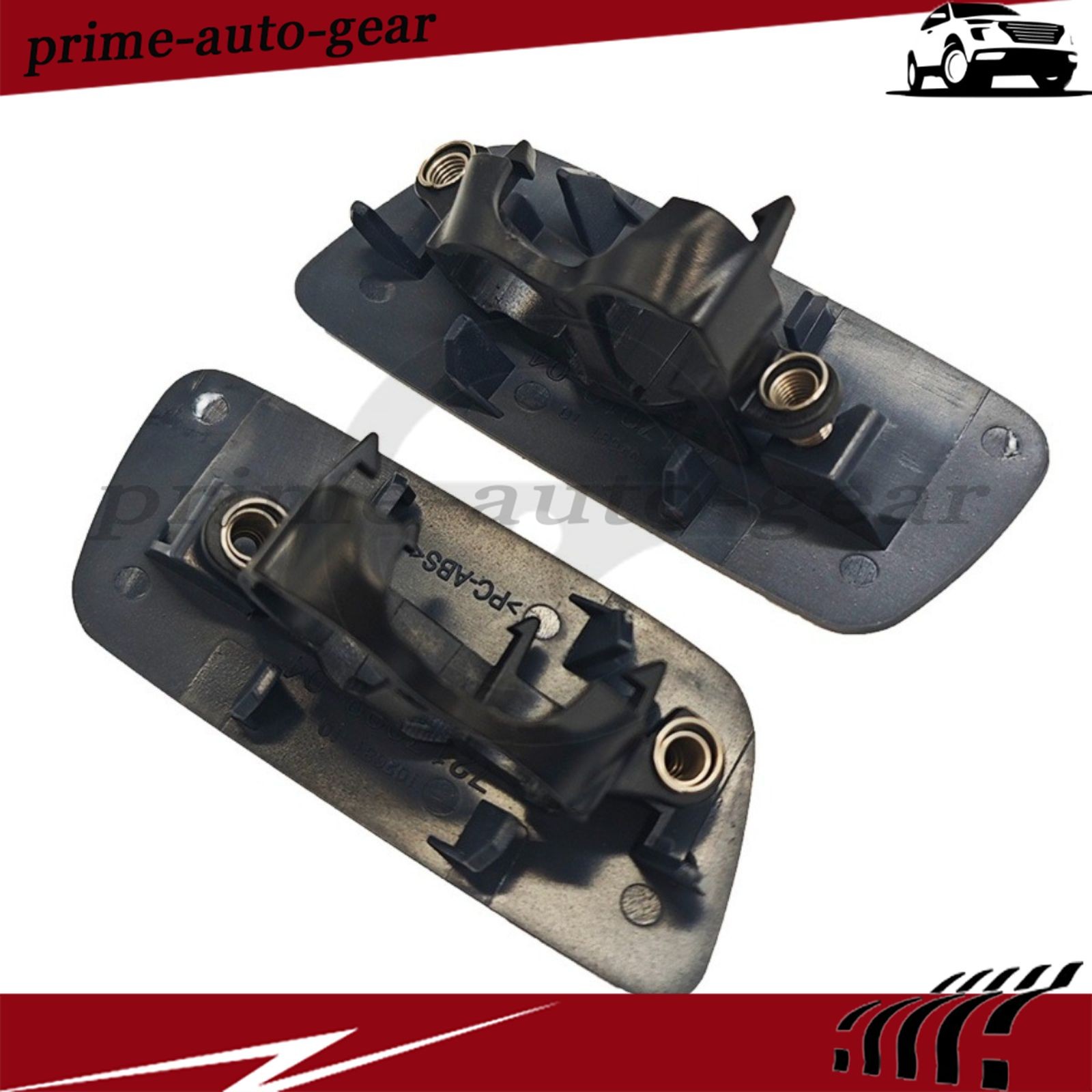 Pair Headlamp Washer Nozzle Cover For 10-18 Rolls-Royce Ghost 61677244959