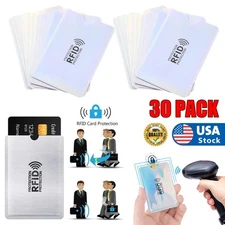 30x RFID Blocking Secure Credit Card Sleeves Contactless Card Protection Holders